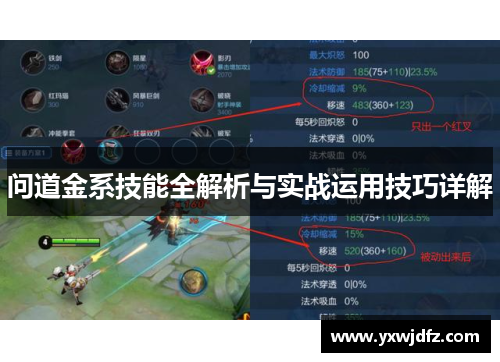 问道金系技能全解析与实战运用技巧详解